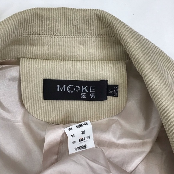 ASIAN MCKE. BE BLINDED WOMEN CREAM RIBBED COLLAR TIE BELT WRAP DRESS SZ XL - Picture 9 of 9